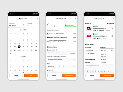Ecomiq — Setup Discount in Mobile SaaS E-commerce b2b crm customer management dashboard ecommerce marketplace mobile app mobile design online store order management product design saas saas design ui ux web app web builder