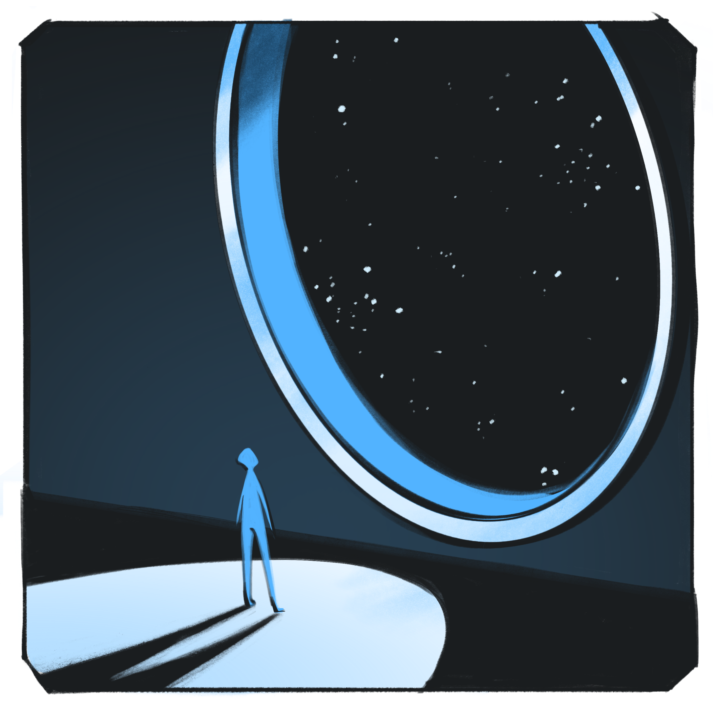 Space illustrations illustration minimalistic procreate space