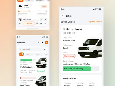 Trackvo - SAAS Warehouse Management UI Kit app branding business clean company dashboard design inventory ios management mobile package saas shipping system tracking ui ux vehicle warehouse