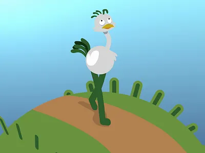 Strolling bird 2 2d animation character study design graphic design illustration motion design motion graphics