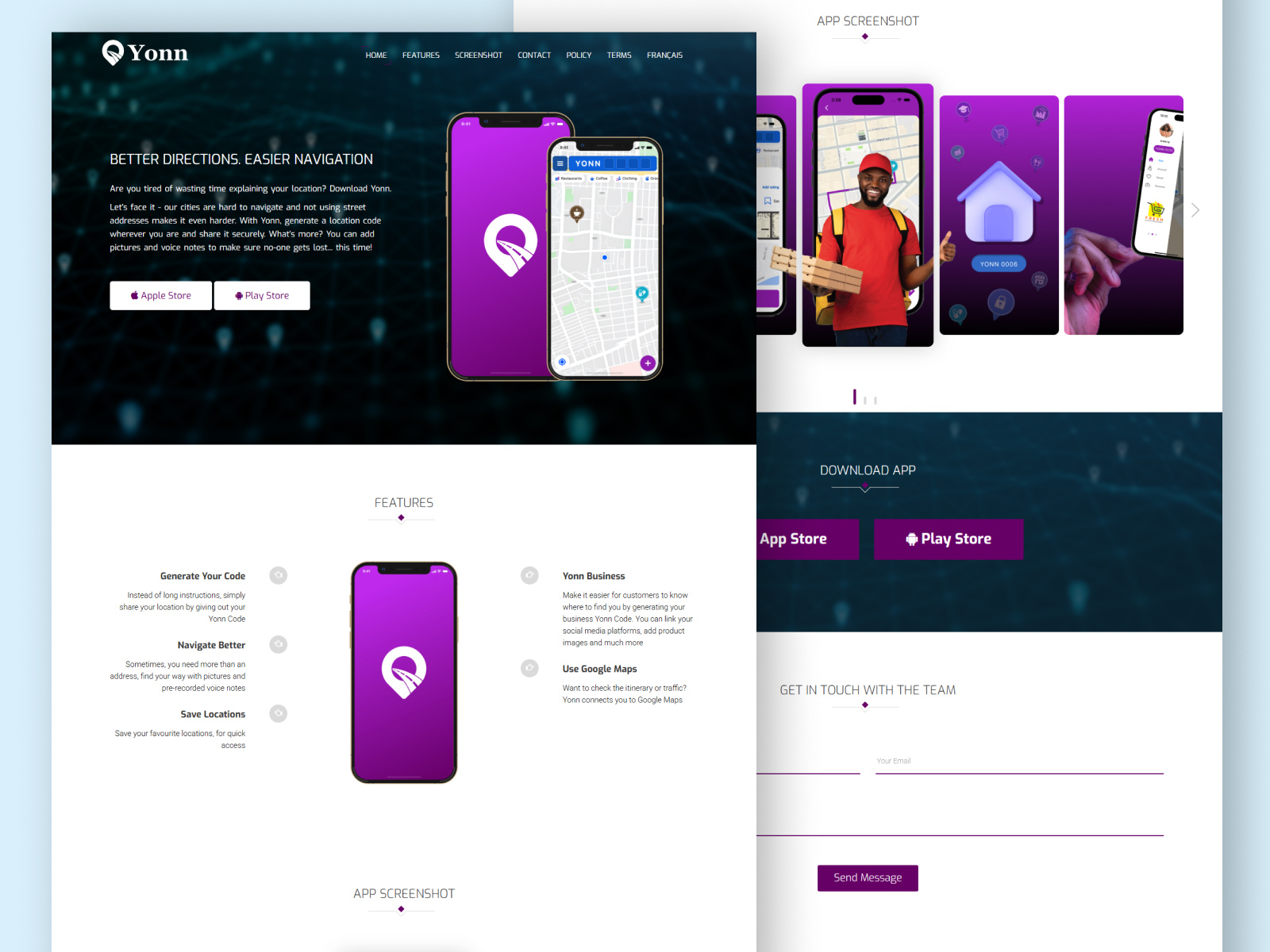 Example of App Promotional Website