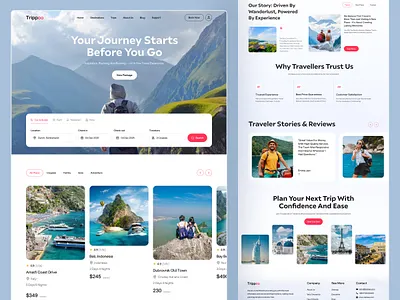 Travel Website booking website group travel group travel website hotel booking website landing page landing page design modern ui tour website travel travel website ui ux web design website website design