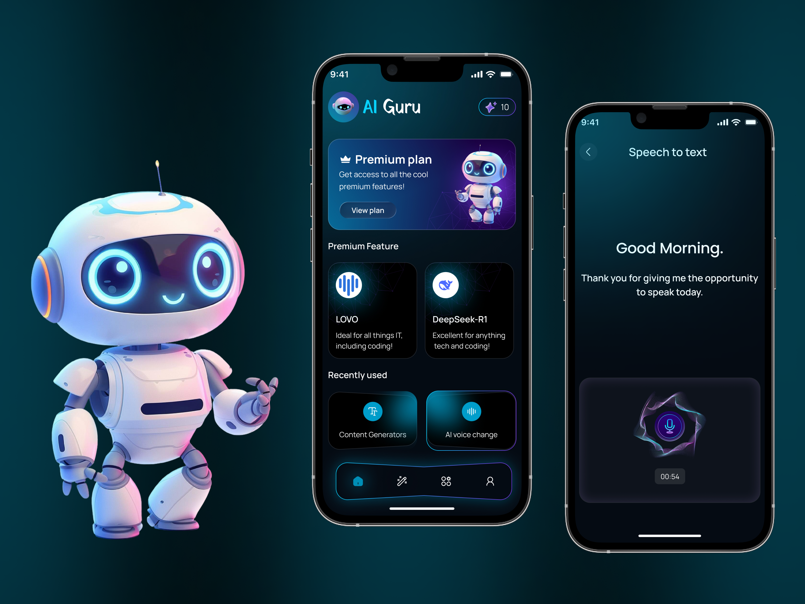 Example of Ai Mobile App UI/UX Design