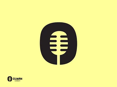 Olman Comedy Symbol balkan belgrade beograd branding comedian logo logodesign logodesigner mark microphone minimal modern olman serbia srbija srdjan stage stand up subotica symbol