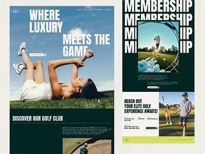Tennis Club - Premium Landing Page Design animation bold colors brand website figma hero section homepage landing page lifestyle brand luxury design membership site modern web design premium design sports club sports website tennis ui design vibrant design visual hierarchy web design website design