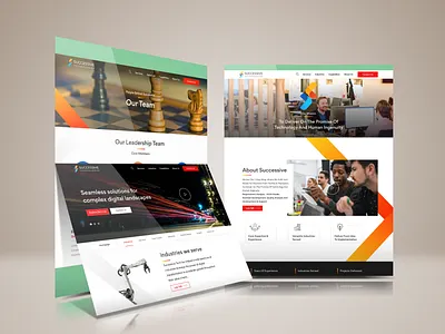 Successive Website Design business clean ui colors consulting design enterprise information technology it services ui ux website design white