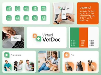 Virtual VetDoc - Brand Identity brand brand design branding colors icons logo typography ui