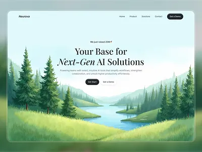 AI Startup Landing Page — Clean SaaS UI Design aidesign aiplatform aiwebsite b2bdesign design landingpage product saas ui web websiteui