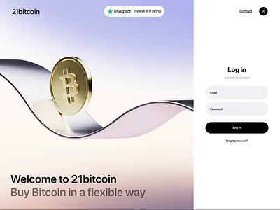 21 Bitcoin landing page login web design 3D animation 3d 3d animation 3d art bitcoin blockchain ecommerce finance fintech hero hero section landing landing page landingpage trading web web design web3 webdesign website
