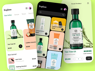 Self-care APP Interface branding creative design graphic design illustration landing page minimal product launch promo ui ux web web design