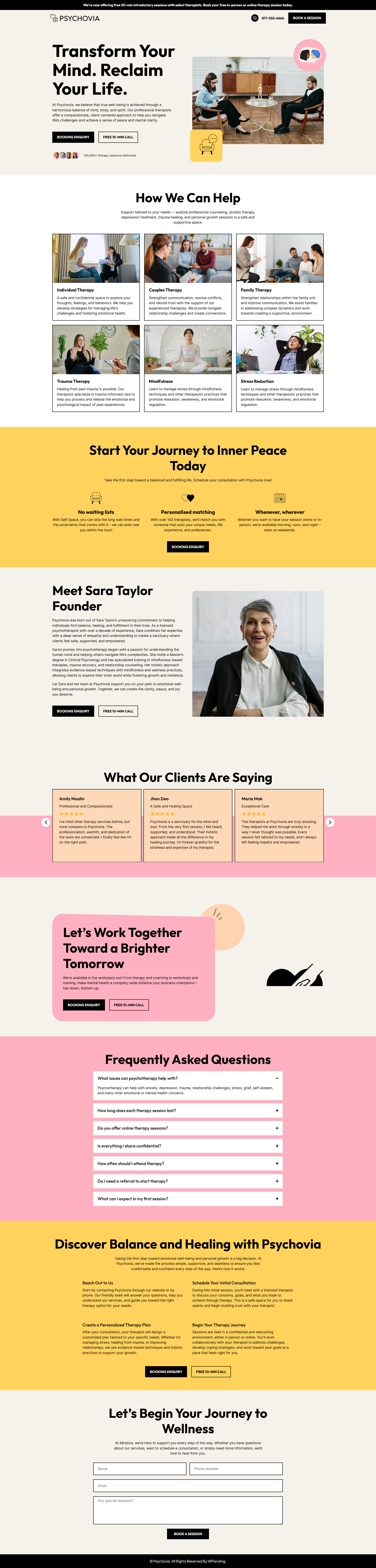 Psychovia – Psychotherapist Landing Page figma interface design landing page landing page psychologist landing page ui mental health website psychology website psychotherapist landing page psychotherapist website therapist landing page therapy landing page ui webdesign website design website ui design