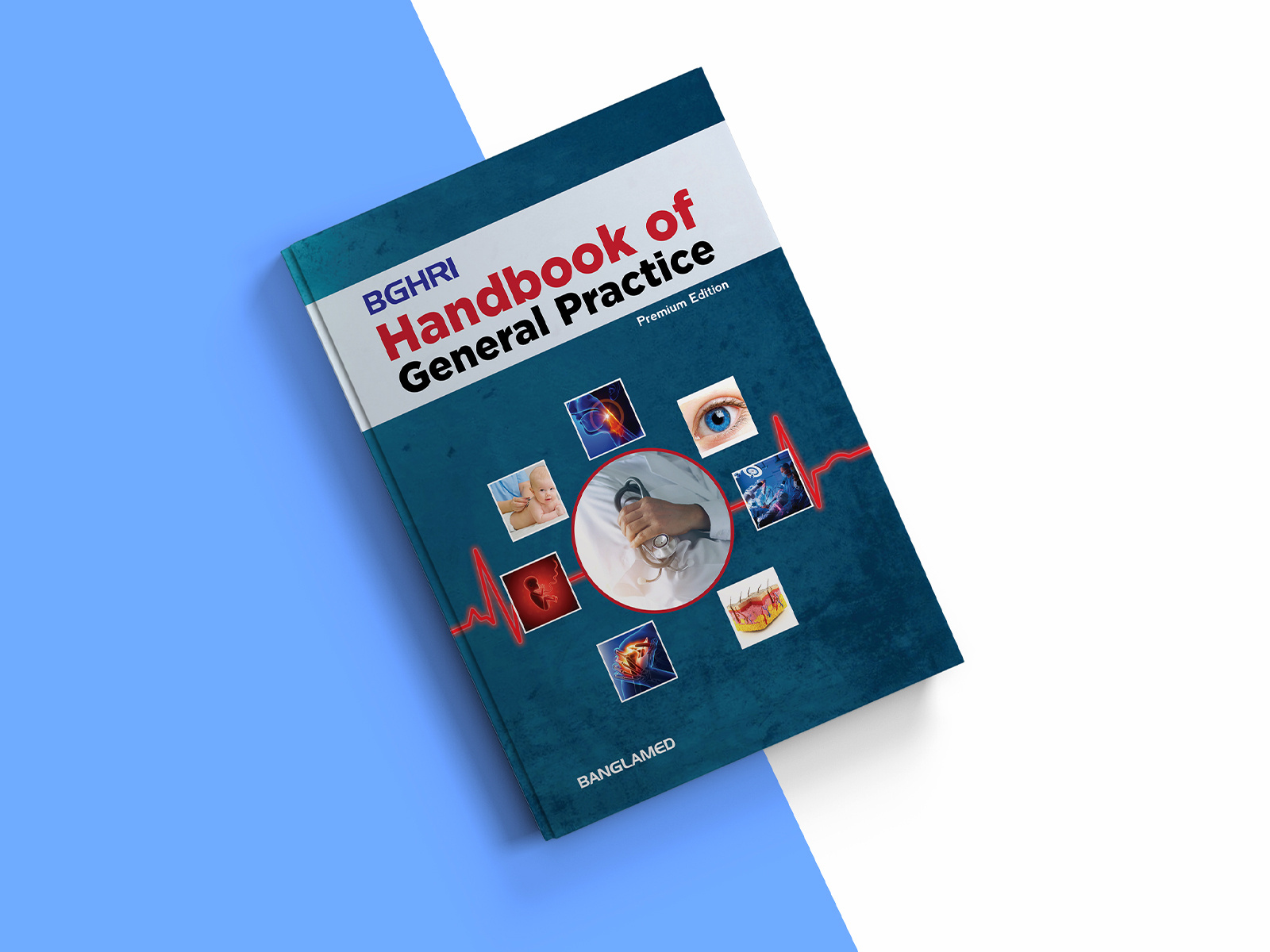 Medical Book Cover Design | Handbook of GP bangladesh designer book cover design dribbble editorial design graphic design healthcare design medical book cover medical branding medical illustration publishing design textbook cover