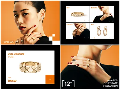 Jewelry E-Commerce Website UI Design brand design ecommerce ui fashion design high end design jewelry website luxury brand luxury design minimal ui modern web online shop premium ui product design shopping ui design ux design web design website design