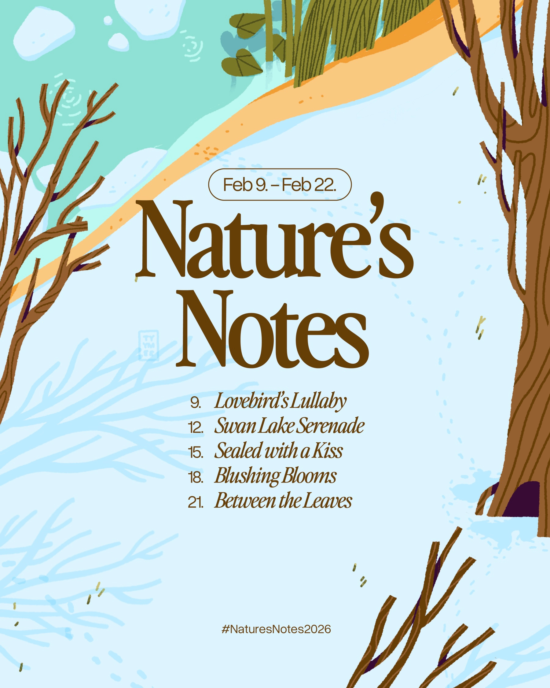 Nature's Notes 2026 #drawingchallenge art challenge beautiful challenge creative community design digital drawingchallenge illustration minimal nature naturesnotes naturesnotes2026 procreate snow tree valentine