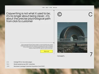 Copywriting Studio — Website Concept agency copywriting creative studio web design website