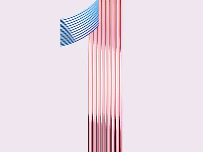 1 — Line Typeface Study / Day 28 Everyday_01596 3d artwork design graphic design illustration