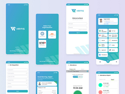 HRMS app UI/UX case study app apps design graphic design hrms ui ux