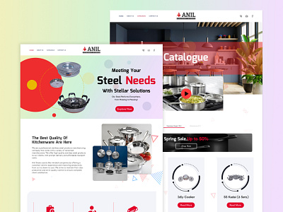 Anil Luxury Steel Website Design app branding design graphic design icon illustration logo ui ux vector