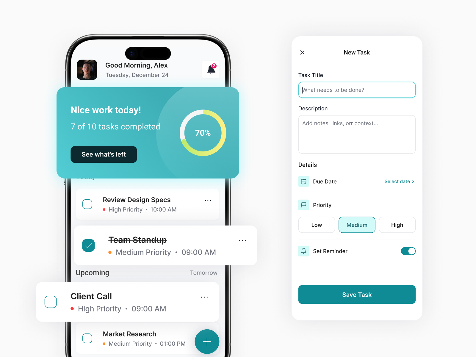 Task Management App – Light UI
