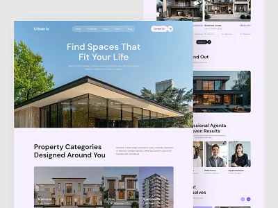 Urbanix - Real Estate Website Homepage clean design homepage landing page minimal property property listing property management real estate real estate agency real estate website ui design web design website website ui