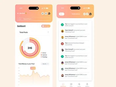 Chipinpool App design | Mobile App Design | Figma | UIUX Design app design mobile app prototype ui uiux design user experience design user interface design ux ux reserch