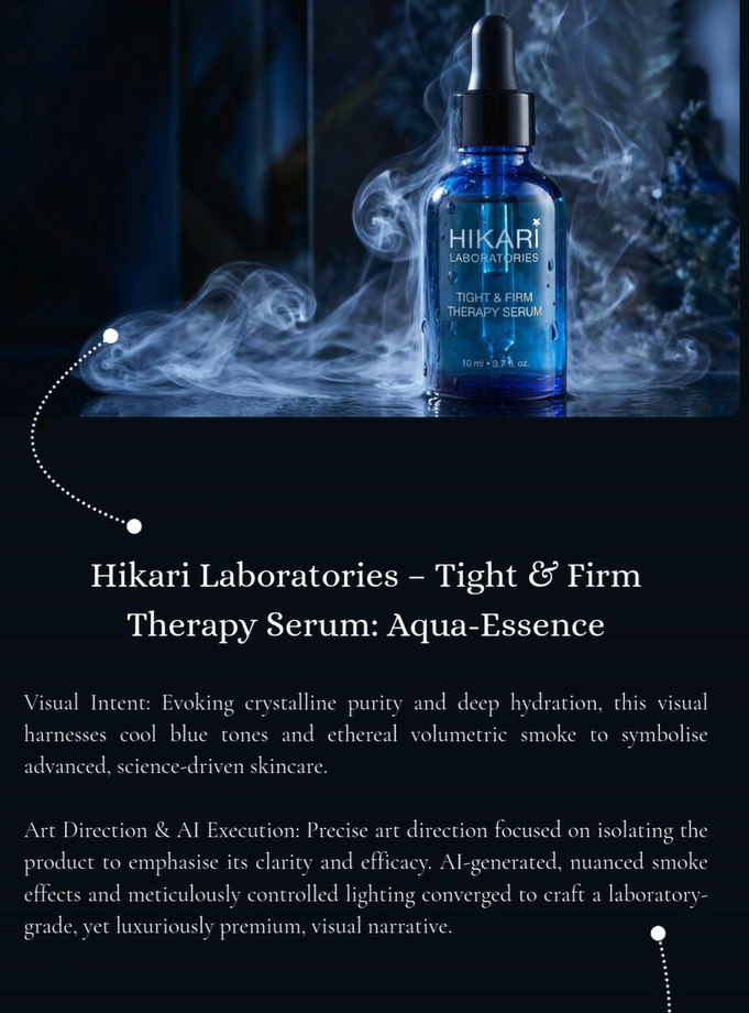 Hikari Laboratories — AI Luxury Skincare Visuals (Case Study) aiindesign artdirection branding casestudy design dribbble dribbblecommunity luxurydesign productphotography skincare visualdesign