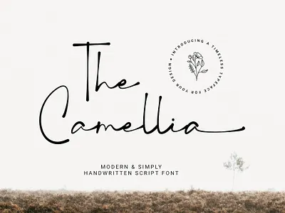 The Camellia - Free Font ai best seller font branding design font design fonts free font graphic design handwritten font heading font hello dribbble illustration logo logo font script font type typography ui ux watermark