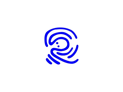 R - octopus animal creature icon inspired letter line lineart logo monogram nature octopus r sea symbol