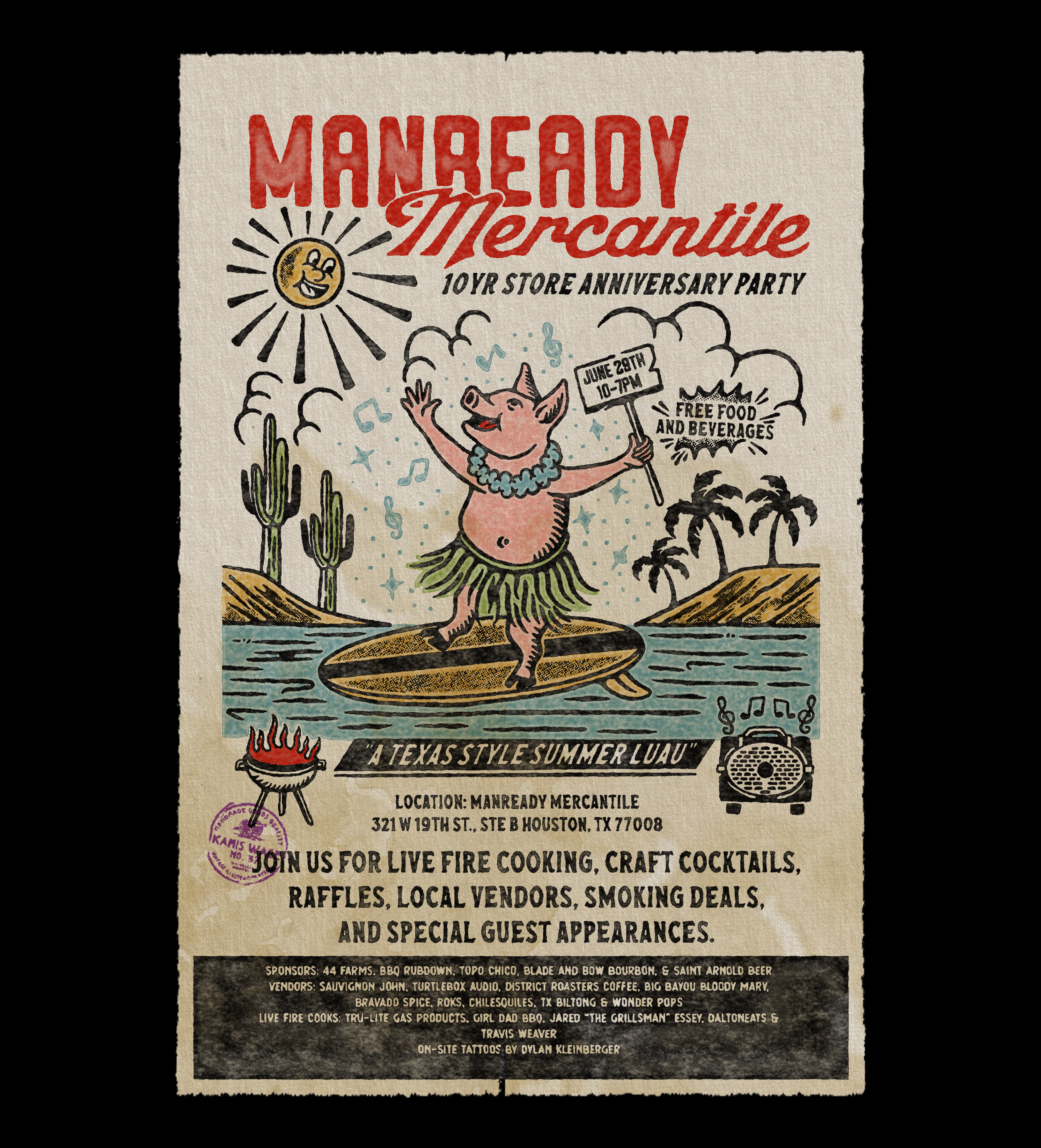 Project for Manready Mercantile artwork graphic design illustration merchandise poster design tiger tattoo tshirt design vintage design vintage poster