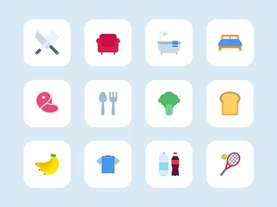 Online Store Category Icon Set flat icon market store vector website