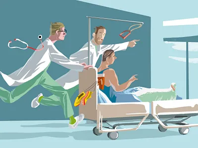 Michael Meister for Canadian Running II canadian running conceptual illustration editorial illustration hospital illustration illustrationart illustrationartist illustrationzone illustrator injury michael meister runners sport sport injuries sport injury