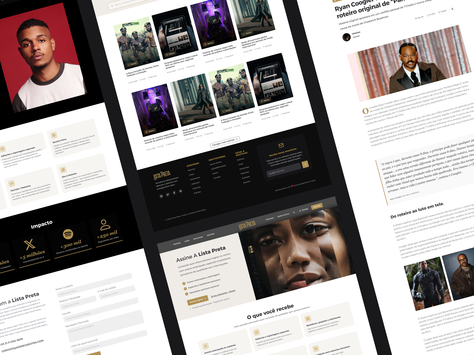 Portal de Notícias | Lista Preta figma ui uiux user experience user interface ux visual design web design