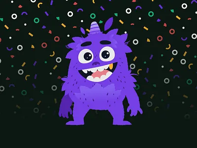 Monster videos animation branding character confetti mascot monster monster character motion graphics storyboard