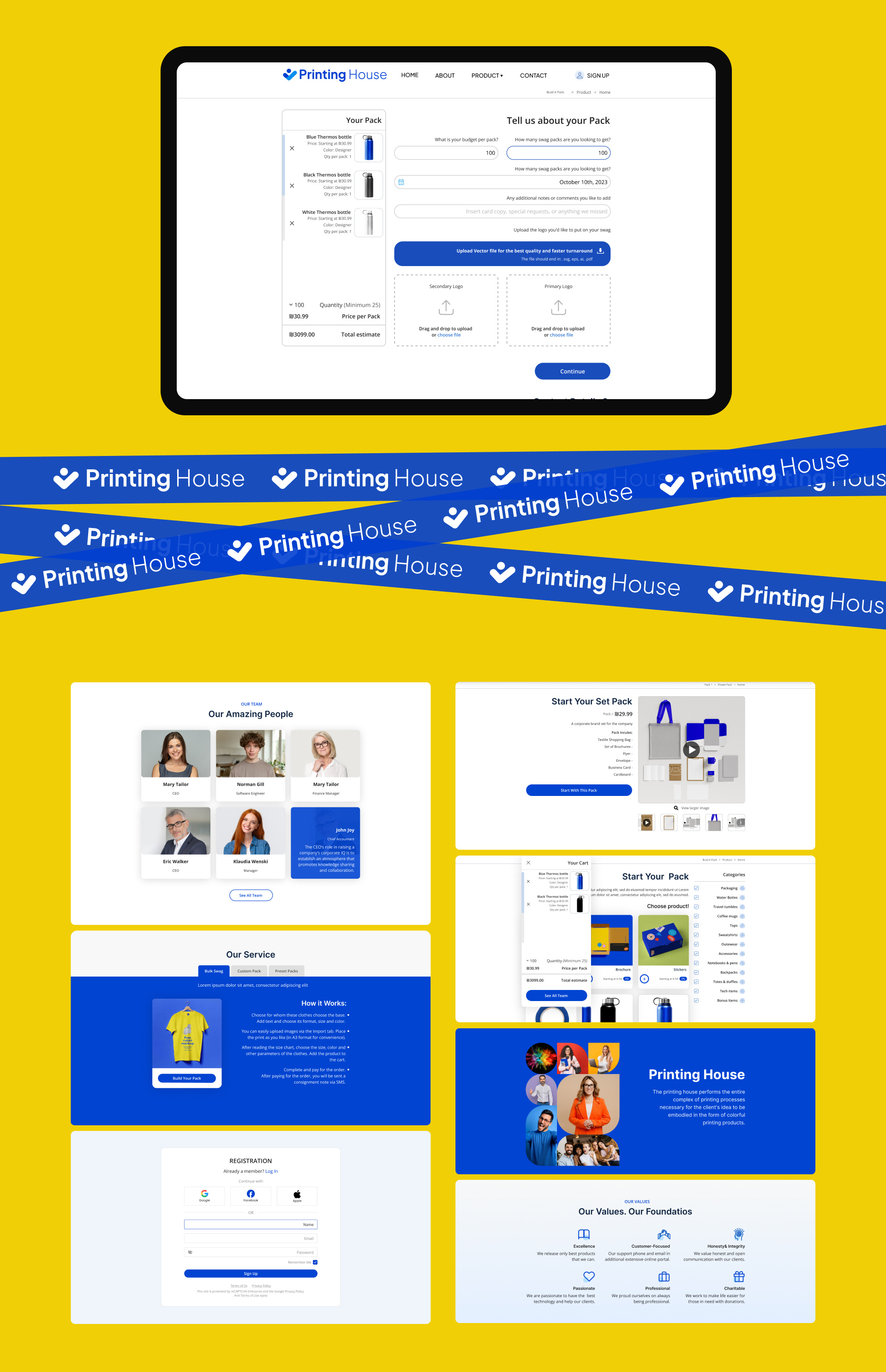 Print Shop Website - Custom Apparel & Merchandise cart checking desctop desin ecommerce graphic design print productpage ui ux websiteconcept