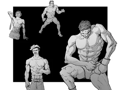 Figure studies 1 anatomy cartoon cartoon illustration cartooning character design design figure figure drawing gesture illustration procreate