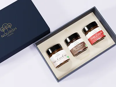 Luxury Food Packaging Design – Premium Gift Box branding design chocolate packaging food packaging gift box packaging gourmet packaging jar label design luxury packaging packaging design premium box design print design retail packaging