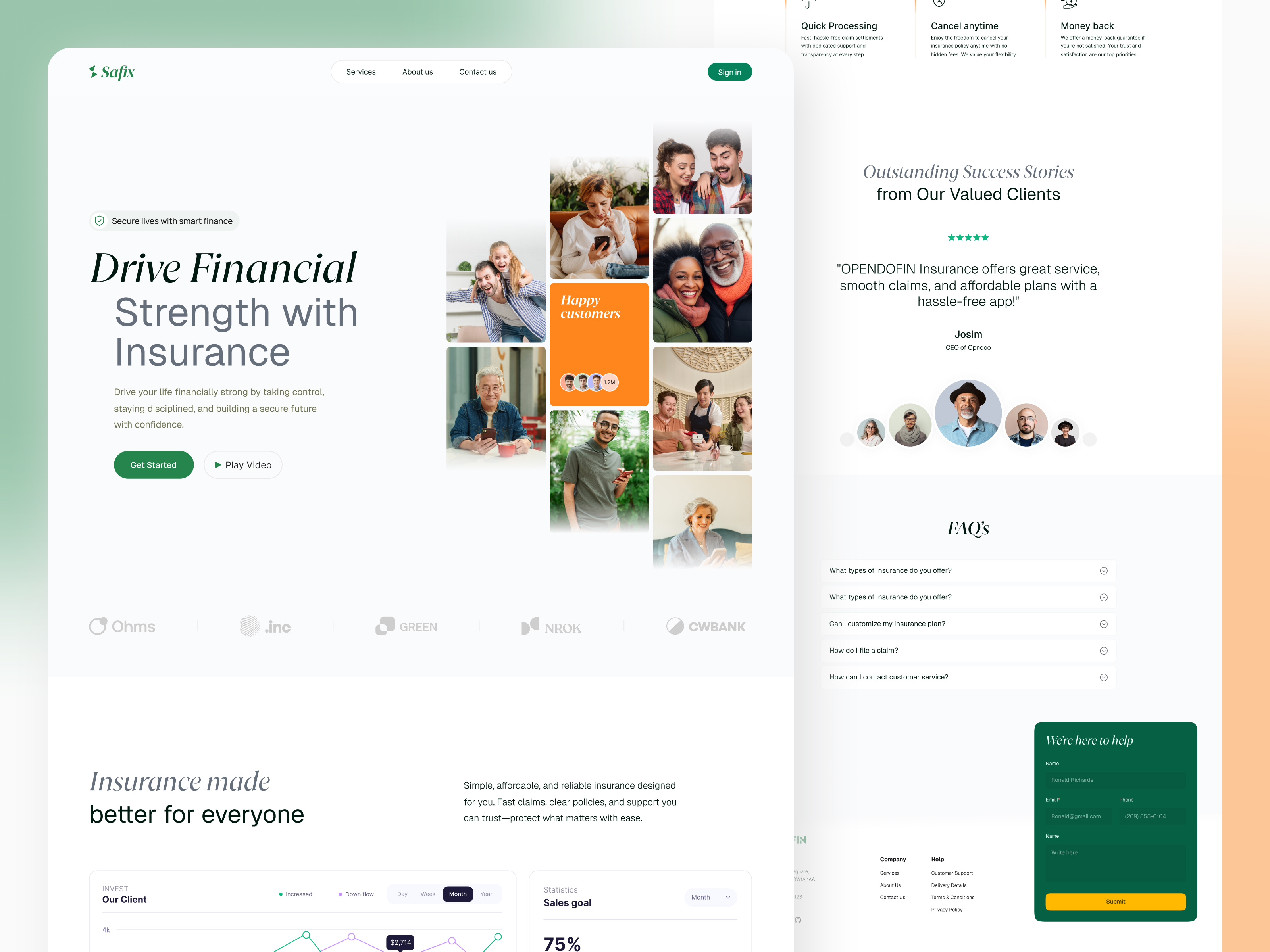 Example of Insurance Website design