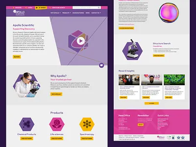 Apollo Homepage chemicals chemistry home page science website