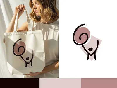 Minimal Geometric Women Logo beauty brand branding branding design brandlogo geometric graphic design hair hand drawn logo logodesign logoforsale logoground minimal salon scalebranding spa tote bag vector women