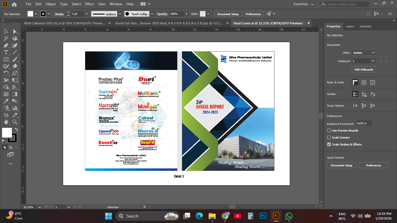 Annul Report Cover Design banner branding design graphic design poster