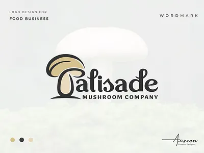 Palisade Mushroom Company — Organic Wordmark agriculture branding boutique identity branding custom typography earthy palette farm logo food business logo gourmet food graphic design illustrative logo logo motion graphics mushroom logo nature inspired organic branding palisade specialty produce sustainable brand ui wordmark