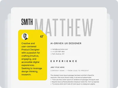 Resume branding clean cover letter cv design cv template design gradient job minimal modern resume ui