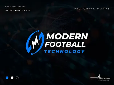 Modern Football Technology — Sports Analytics Branding analytics logo athletic branding blue logo data science logo football analytics football branding graphic design lightning bolt logo logo modern football technology modern logo motion graphics performance tech pictorial mark sport identity sports analytics sports tech logo tech identity ui