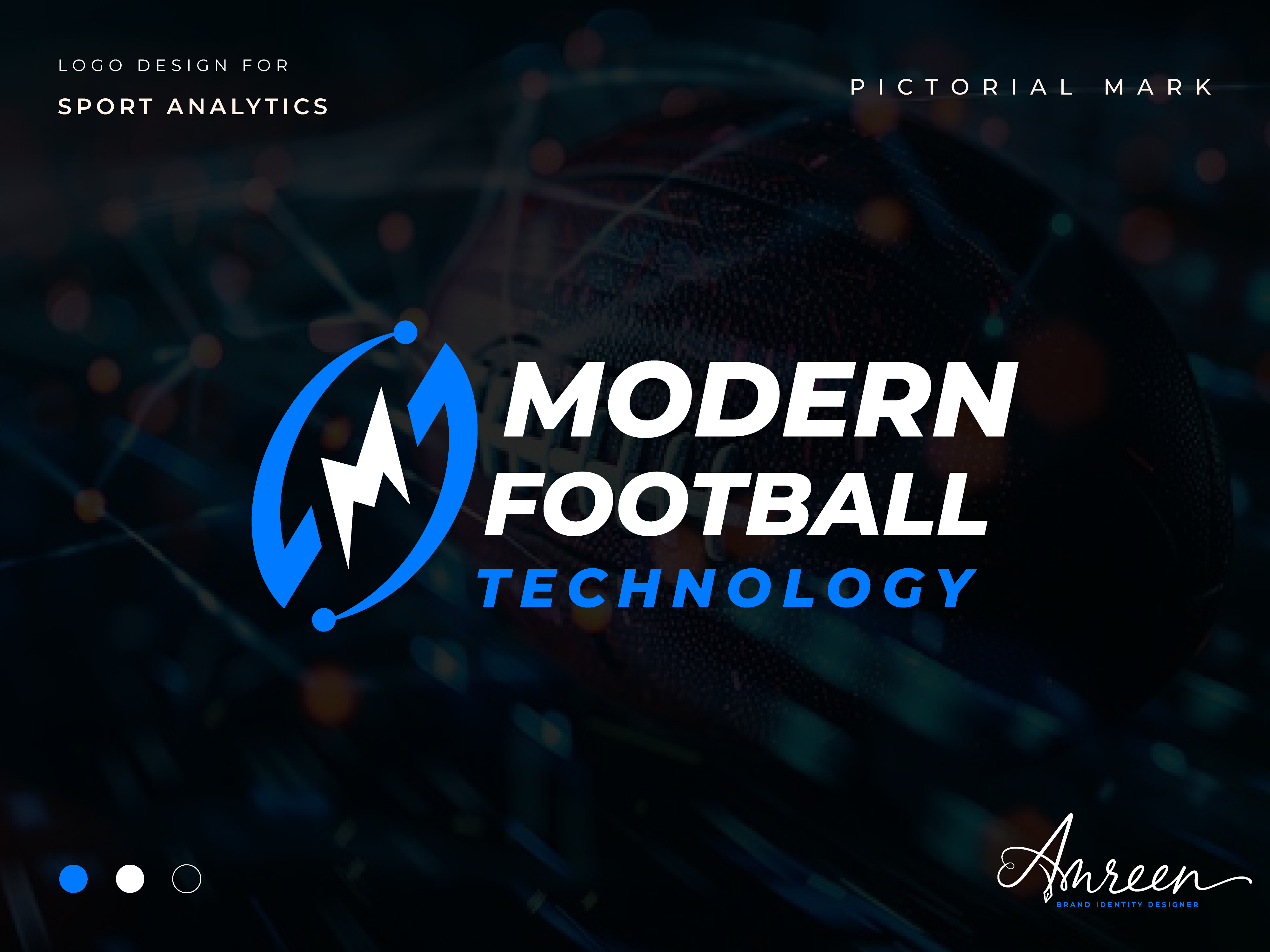 Modern Football Technology — Sports Analytics Branding analytics logo athletic logo blue logo brand identity brand mark branding data logo football logo football technology logo logo design minimalist logo modern logo performance logo pictorial mark sport logo sports analytics sports branding tech logo vector logo