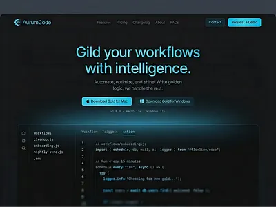 AI Developer Tool SaaS Landing Page – Workflow Automation dashboard ui graphic design illustration landing page ui ux