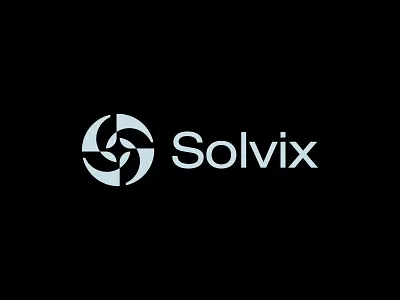 Solvix – AI Tech Logo Design abstract logo ai logo brand identity branding circular logo creative logo digital logo futuristic logo letter s logo logo design logotype minimal logo modern logo rotation logo s logo software logo startup logo system logo