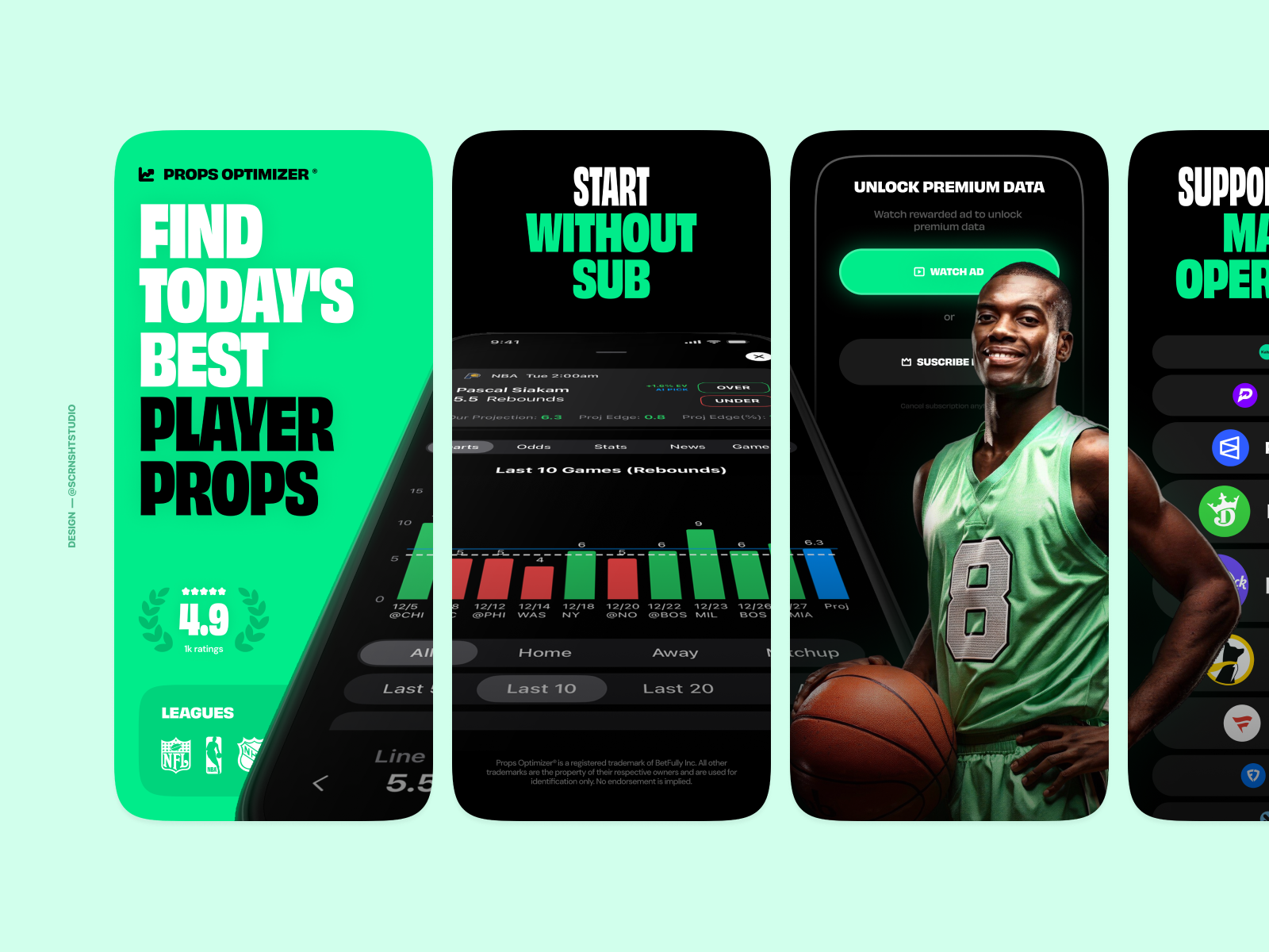 App Store Screenshots (App Store Preview)⎜Props Optimizer app design app interface app screenshot design app screenshots app store app store preview app store screenshot app store screenshots app store visuals design graphic design mobile app mobile app design mobile app ui mobile ui ui design ui ux design visual design