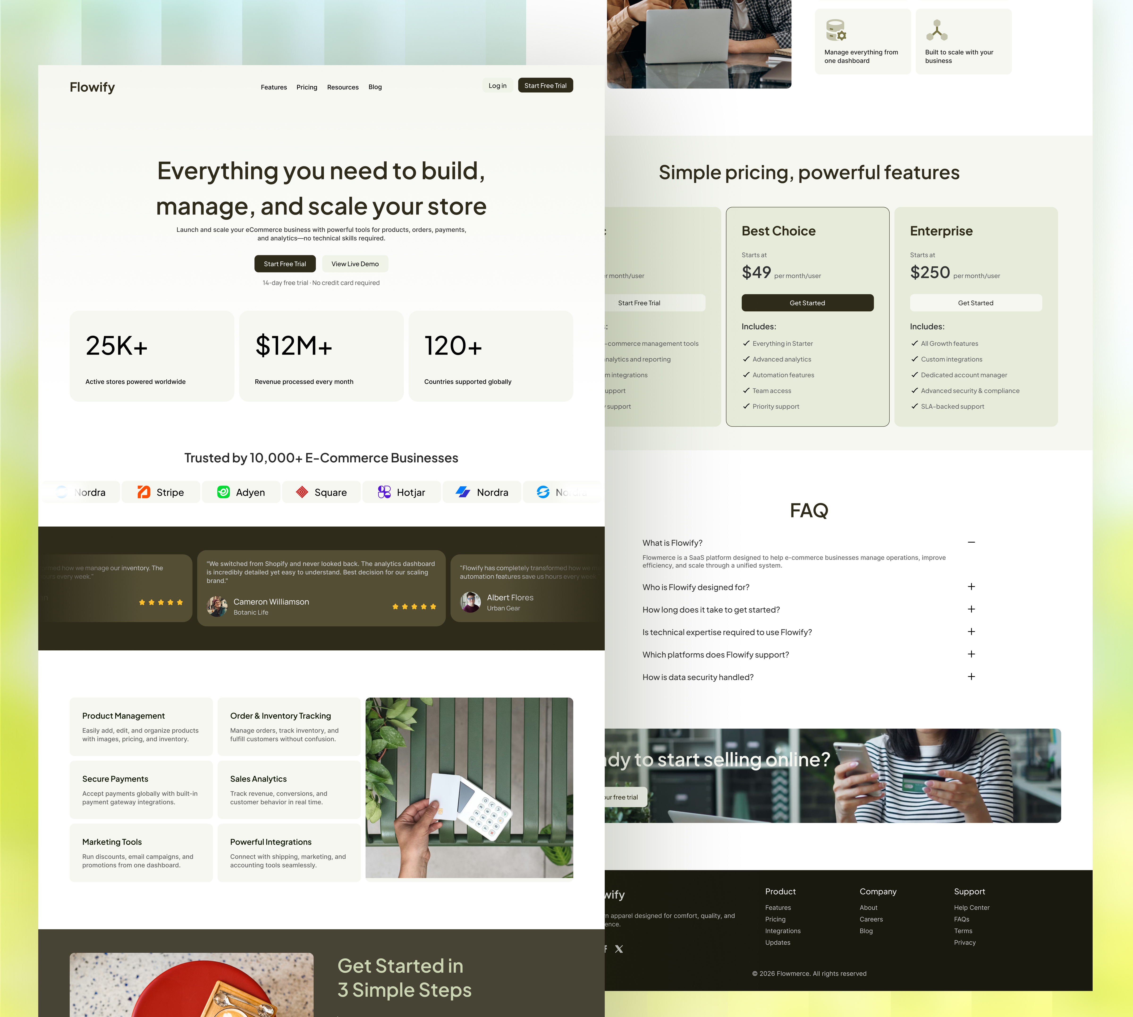 Example of Website And Landing Page Design