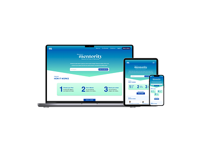 mentority - responsive website design figma mockups prototype responsive ui ux uxdesign webdesign