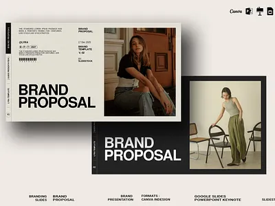 Brand Proposal Proposal brand brand designer brand presentation brand proposal brand strategy canva canva template fashion feminine fashion indesign indesign template layout planner presentation template project management project proposal proposal studio agency studio standard template